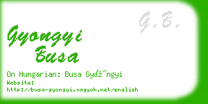 gyongyi busa business card